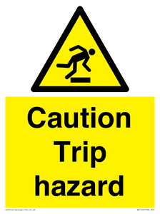 caution trip hazard